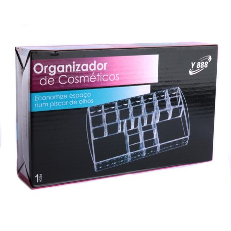 Organizador de Mesa para Maquiagem Plástico 20 Divisórias 23cm