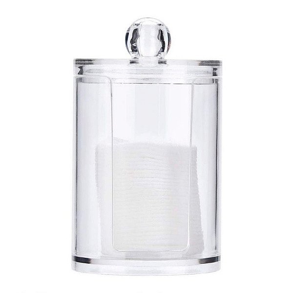 Porta Algodão 10,5cm Plástico Transparente