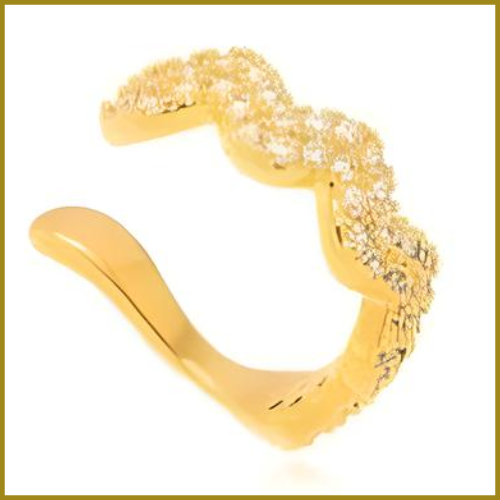 Piercing Micro Zircônia Dourado