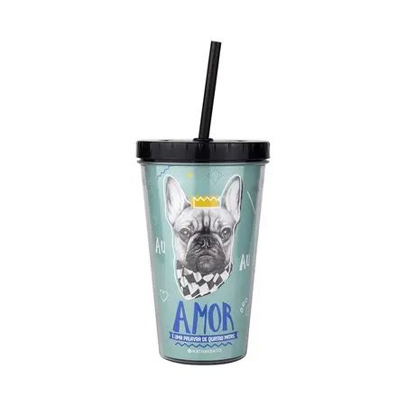 Copo Canudo Cachorro Amor