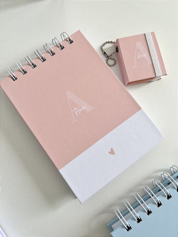 Bloco de Notas A6 Reposicionável e Chaveiro Post it Com Nome -  Doce Encanto Tangerina