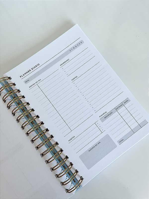 Refil Planner Diário - 90g/m² 30 Folhas