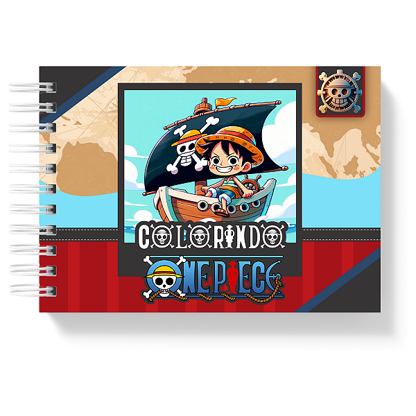 Livro de Colorir Colorindo One Piece 50 Folhas 180g/m² + Acetato