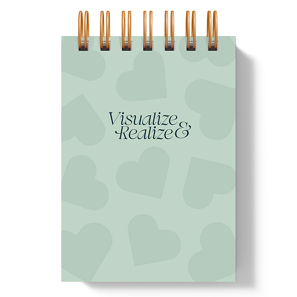 Bloco de Notas A6: Visualize e Realize Menta