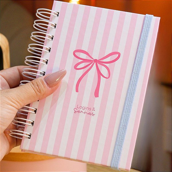 Caderno de Logins e Senhas A6 | 120 Páginas com Divisórias por Categoria