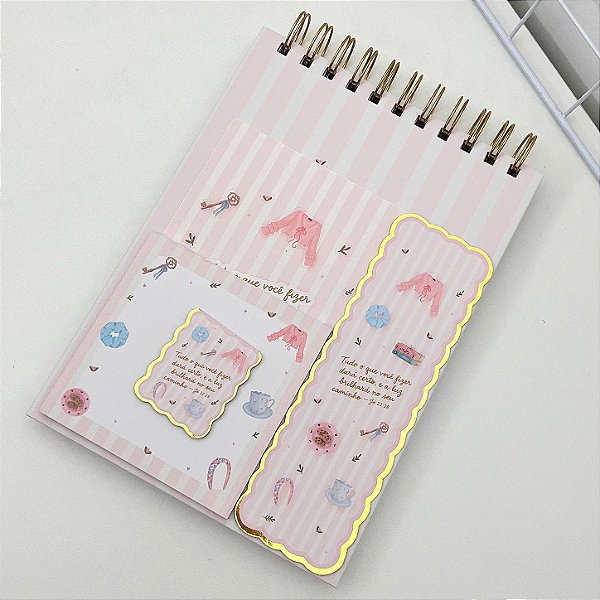 Kit Completo Planejamento Diário A5 Doce Tarde | Planejador Diário, Adesivos e Marca-Páginas