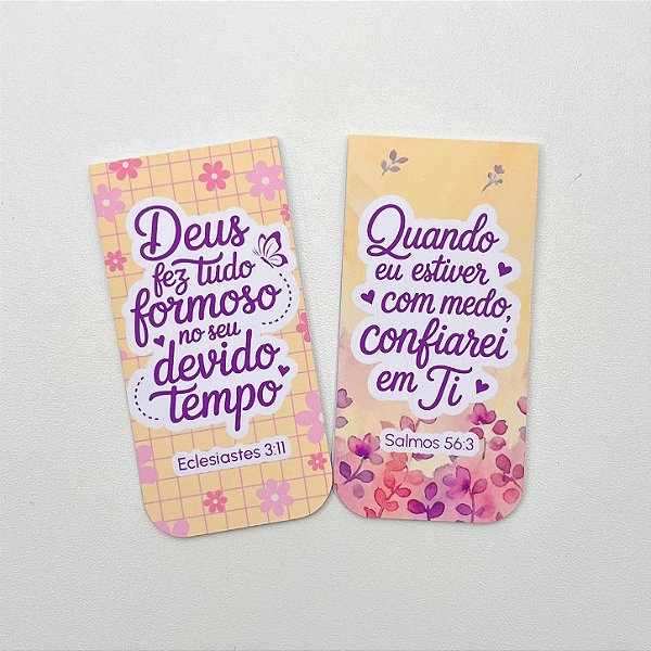 Marca Página Magnético Cristão - 2 Unidades - Tempo Perfeito