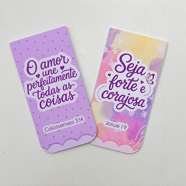 Marca Página Magnético Cristão - 2 Unidades - Seja Forte