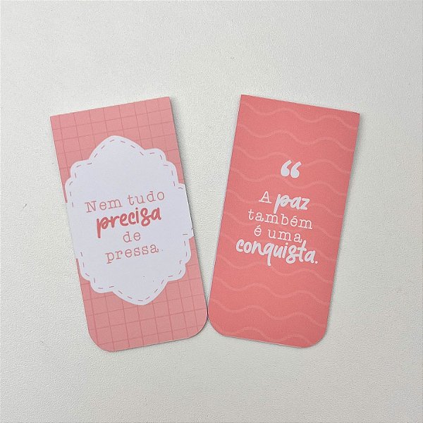 Marca Página Magnético - 2 Unidades - Com Frases - Laranja