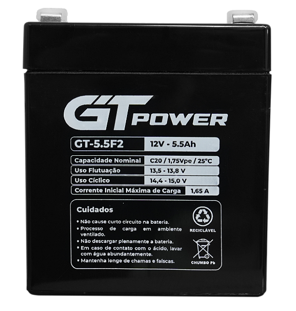 Bateria Estacionária AGM/VRLA GT POWER 5.5F2 GT 12V 5.5Ah