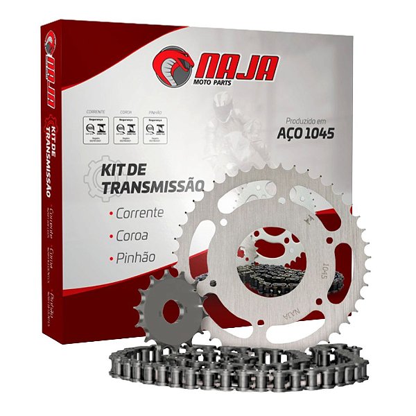 KIT DE RELAÇÃO TRANSMISSÃO YAMAHA FAZER/FACTOR 150 2014/..