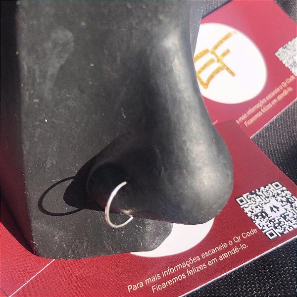 Piercing de Nariz, modelo Argola lisa, Prata 925.