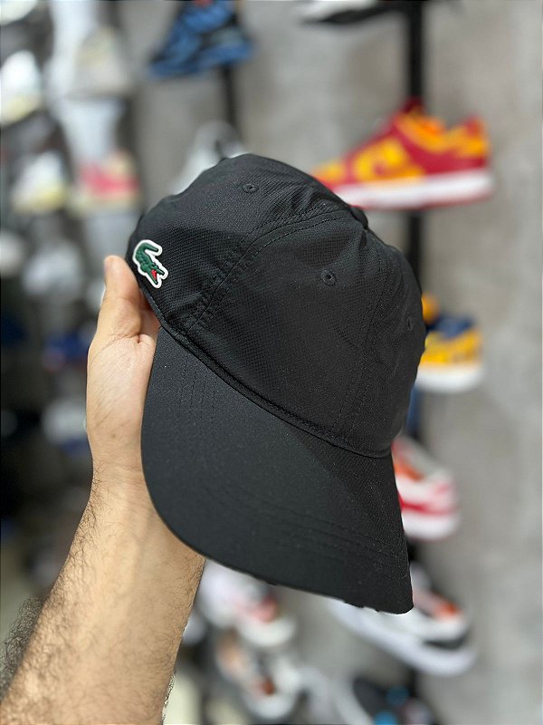 BONÉ LACOSTE SPORT 2024 PRETO CROC 3D