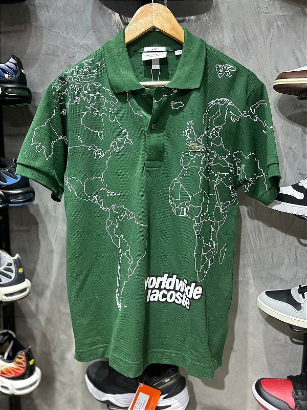 Polo Lacoste WordWide Verde