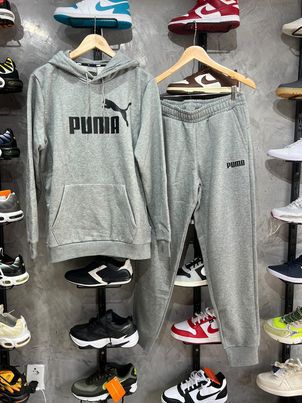 Conjunto Puma Big Logo Cinza