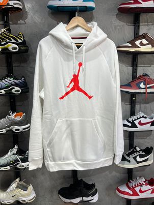 MOLETOM JORDAN PULLOVER (BRANCO/LARANJA)