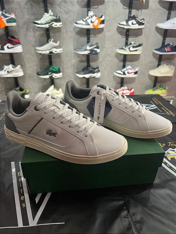 Tenis Lacoste Europa Pro Branco/Cinza