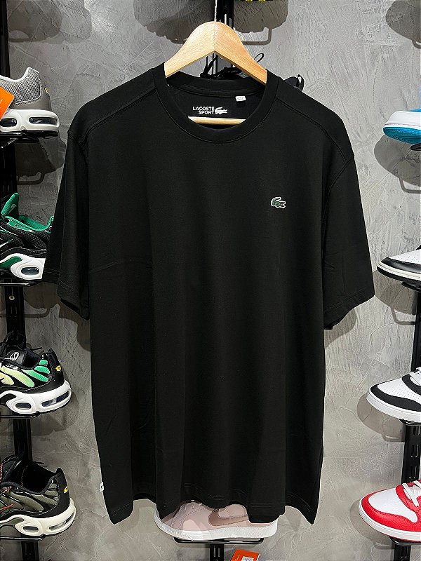 CAMISETA LACOSTE SPORT QUICK DRY PRETA