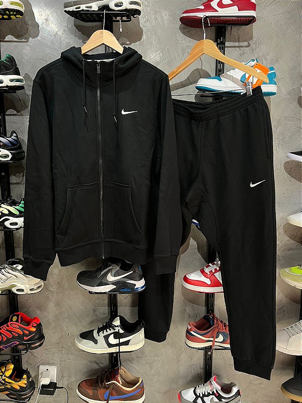 Conjunto Moletom Nike MiniSwoosh Preto