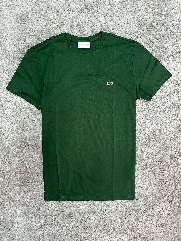 CAMISETA LACOSTE ALGODÃO PERUANO VERDE