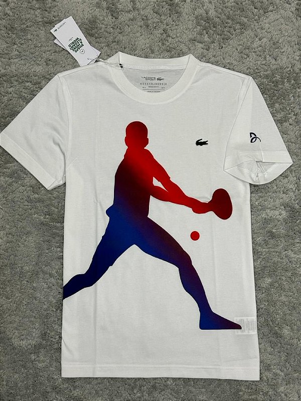 Camiseta Lacoste Sport Novak Djokovic Branca