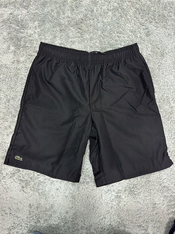 Bermuda Lacoste Sport Tactel Preta