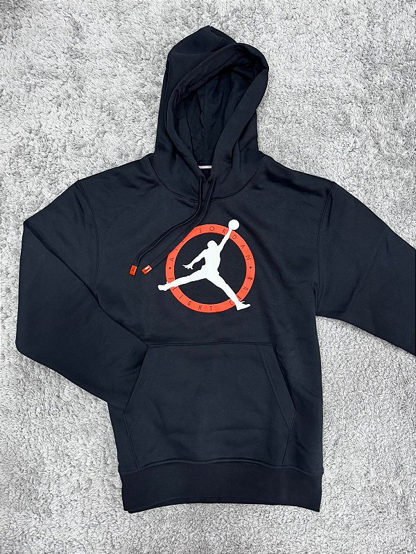 MOLETOM JORDAN FLIGHT MVP GRAPHIC FLEECE PRETO