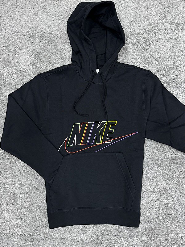 Blusa Moletom Nike Club Fleece Color Preta