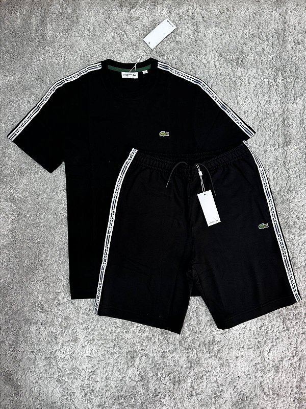 Conjunto Lacoste Fita Preto