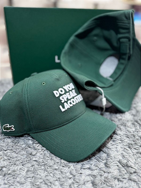 Boné Lacoste " Do You Speak Lacoste? " Verde