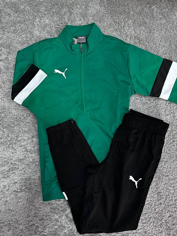 CONJUNTO PUMA DRYCELL VERDE/PRETO
