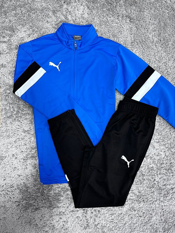 CONJUNTO PUMA DRYCELL AZUL ROYAL/PRETO