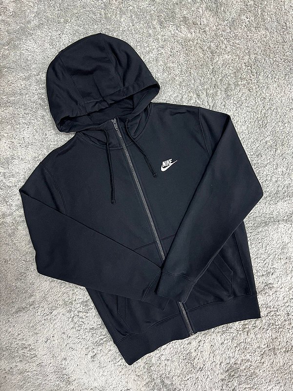Jaqueta Nike Club Hoodie Preta