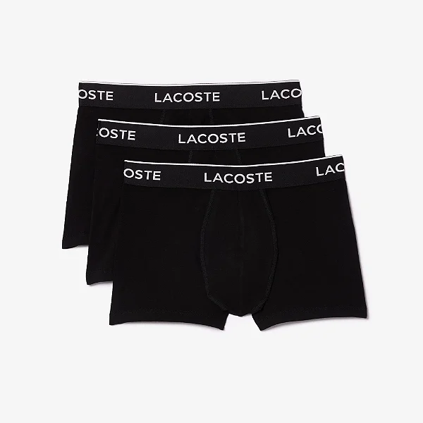Pack Cueca Lacoste com 3 unidades Preta