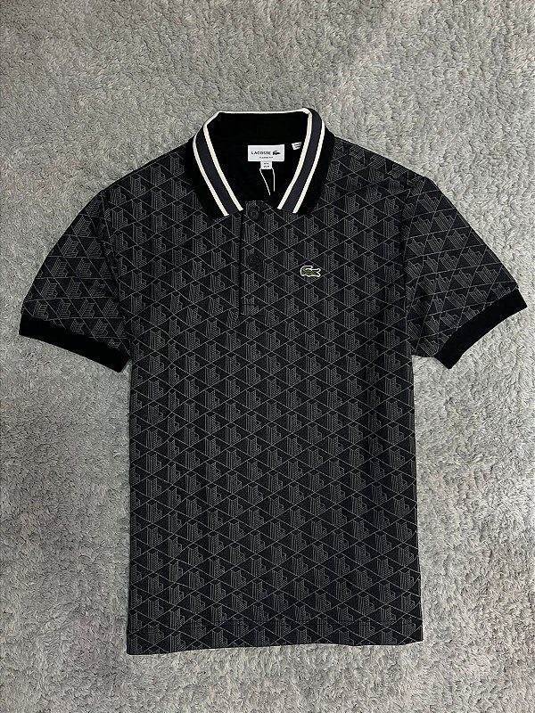 POLO LACOSTE ORGANOGRAMA PRETA 2024