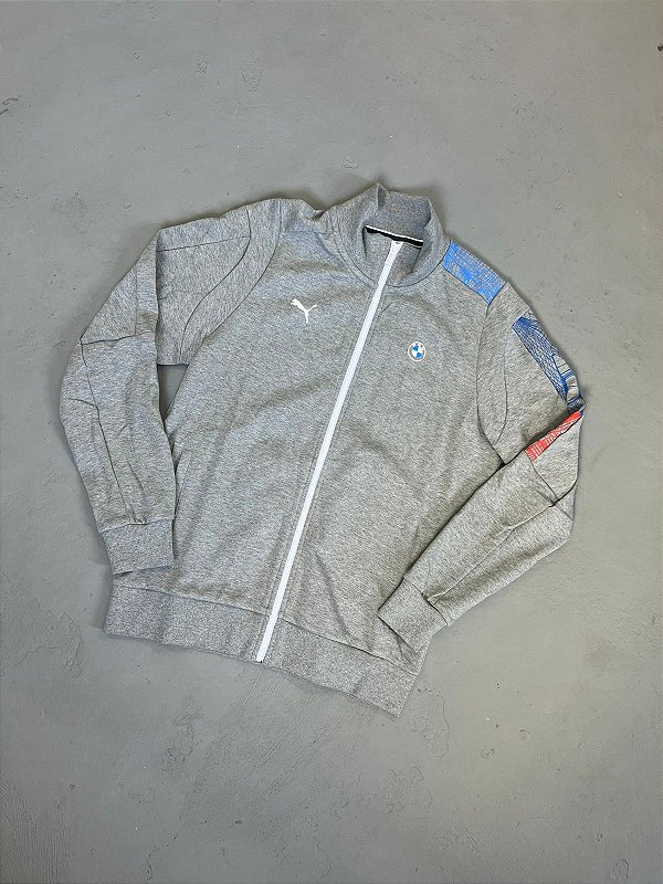 MOLETOM PUMA BMW MOTORSPORT FULL-ZIP CINZA