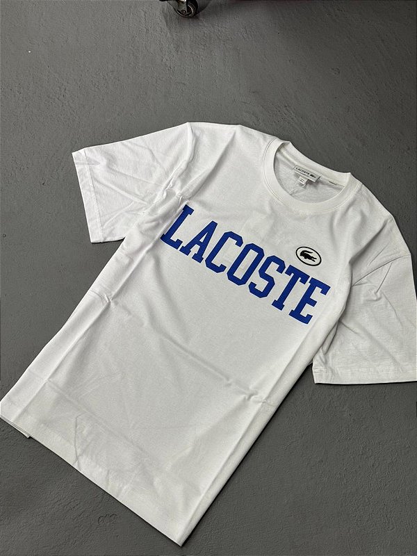 CAMISETA LACOSTE PARIS LETREIRO BRANCA
