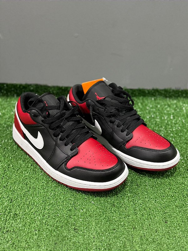 TÊNIS NIKE AIR JORDAN LOW 1 PRETO/VERMELHO
