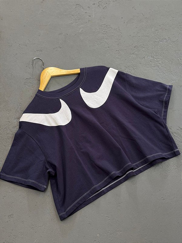 CROPPED NIKE DOBLE SWOOSH AZUL