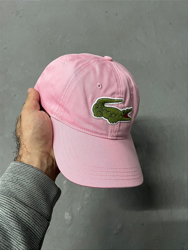 Boné Lacoste Big Croc Rosa