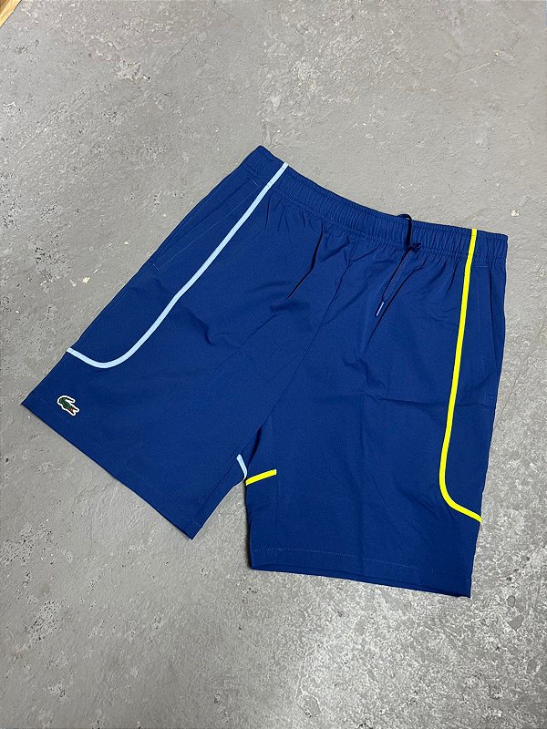 BERMUDA LACOSTE SPORT COLORBLOCK AZUL