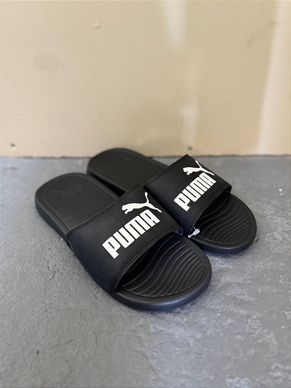 Chinelo Puma Popcat Slide Preto