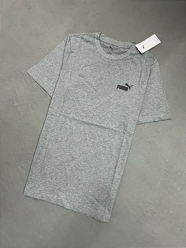 CAMISETA PUMA ICON BORDADO CINZA