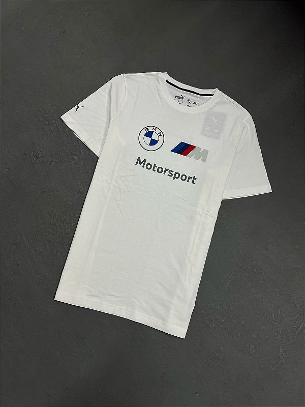 Camiseta Puma Branca com Logotipo do BMW M Motorsport Essentials