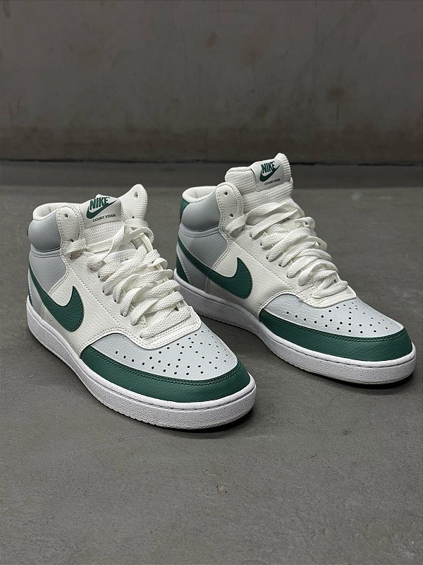 Tênis Nike Court Vision Mid (Cinza Cla/Verde)