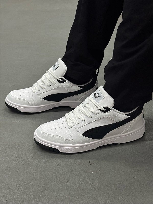 Tênis Puma Rebound White and Black