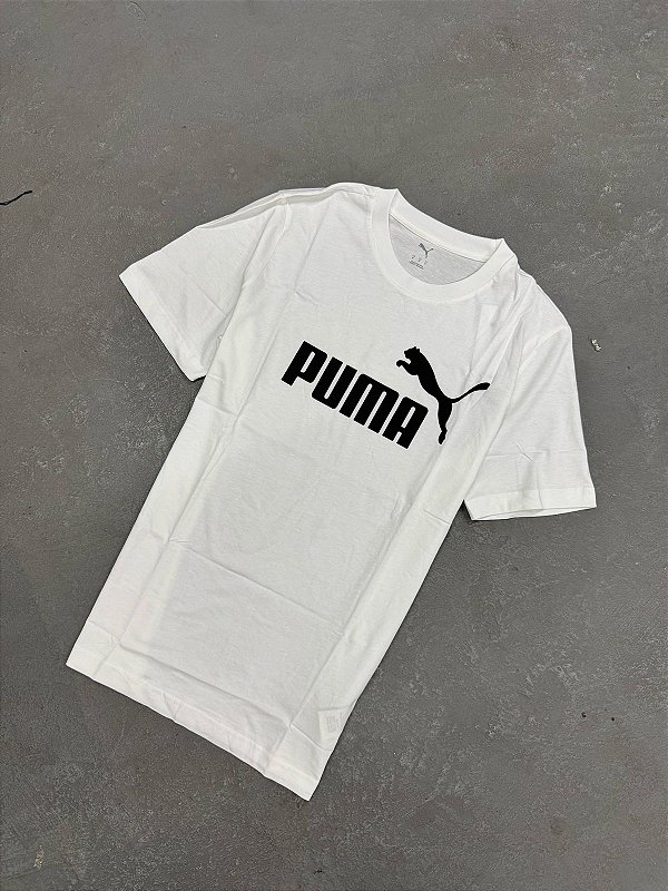 Camiseta Puma Big Logo  Essentials Branca