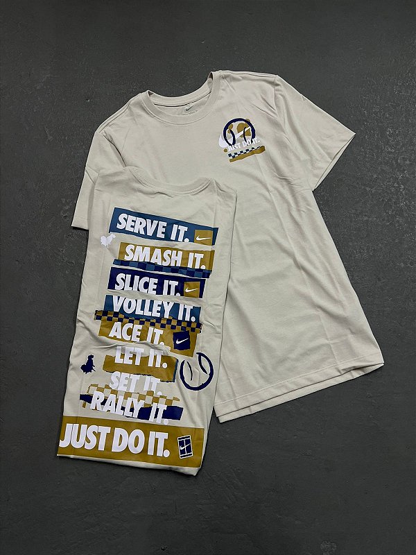 Camiseta Nike Court Dri-FIT Branco Gelo