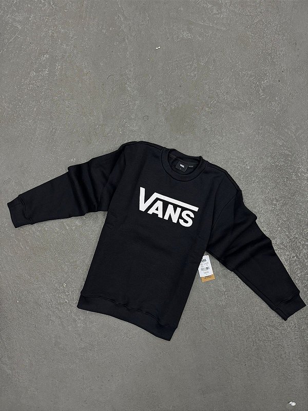 Moletom Vans Gola Careca Classic V Bff Crew Black