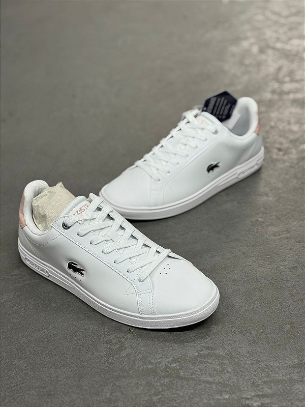 Tênis Lacoste Graduate Pro Casual Feminino Branco/Rosé